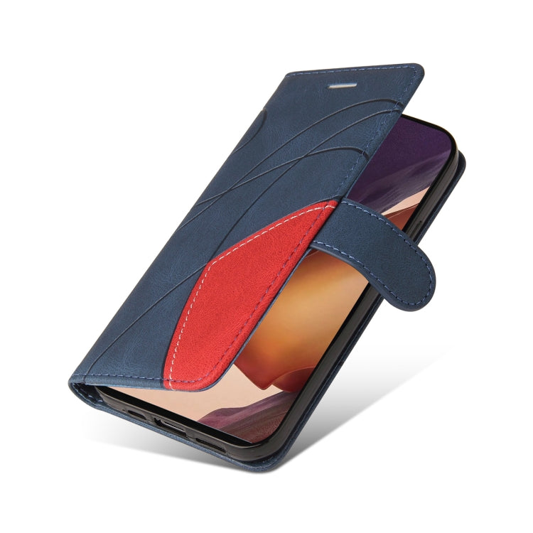 For Samsung Galaxy Note20 Ultra Dual-color Splicing Horizontal Flip PU Leather Case with Holder & Card Slots & Wallet