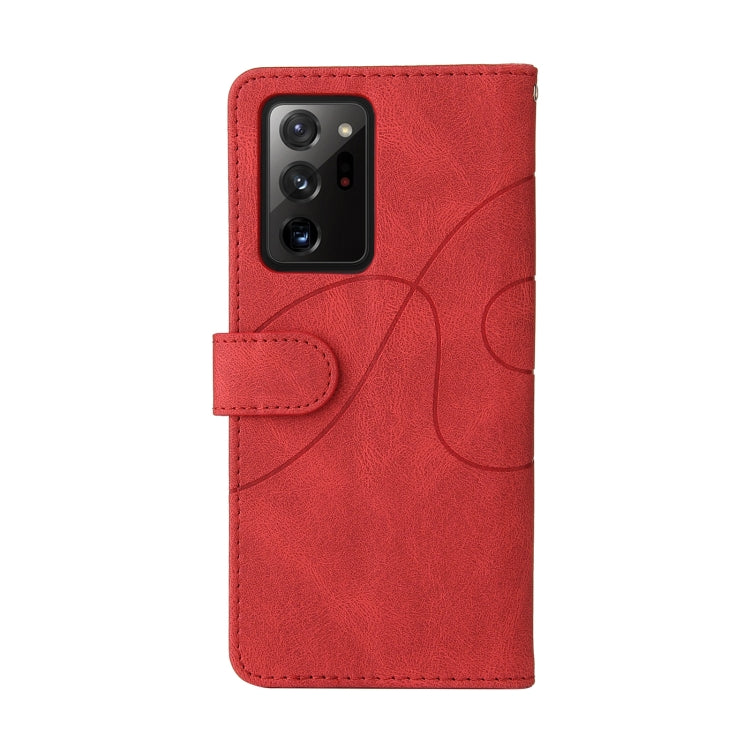 For Samsung Galaxy Note20 Ultra Dual-color Splicing Horizontal Flip PU Leather Case with Holder & Card Slots & Wallet