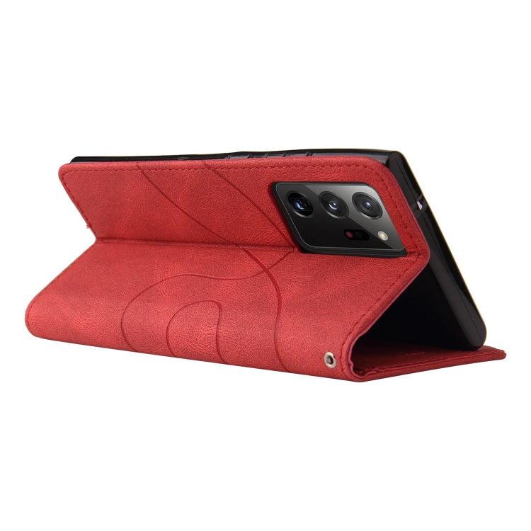 For Samsung Galaxy Note20 Ultra Dual-color Splicing Horizontal Flip PU Leather Case with Holder & Card Slots & Wallet