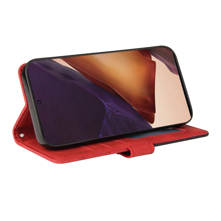 For Samsung Galaxy Note20 Ultra Dual-color Splicing Horizontal Flip PU Leather Case with Holder & Card Slots & Wallet