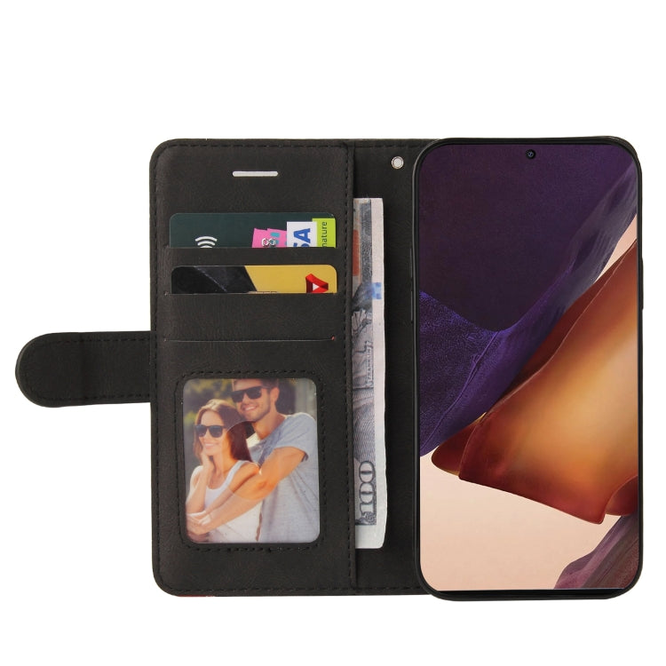 For Samsung Galaxy Note20 Ultra Dual-color Splicing Horizontal Flip PU Leather Case with Holder & Card Slots & Wallet
