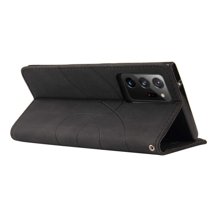 For Samsung Galaxy Note20 Ultra Dual-color Splicing Horizontal Flip PU Leather Case with Holder & Card Slots & Wallet