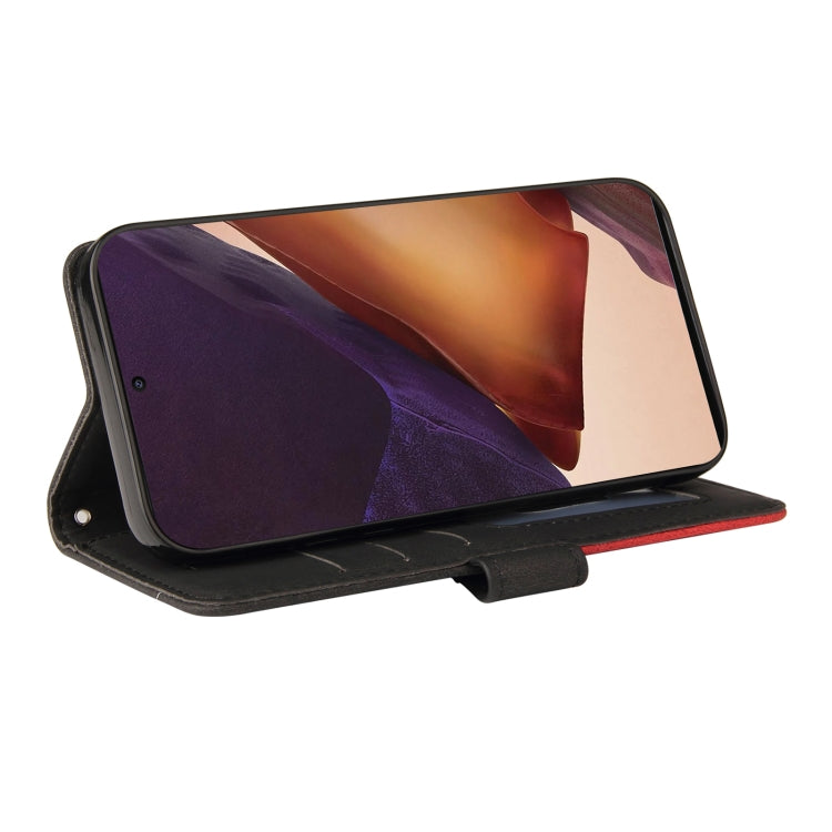 For Samsung Galaxy Note20 Ultra Dual-color Splicing Horizontal Flip PU Leather Case with Holder & Card Slots & Wallet