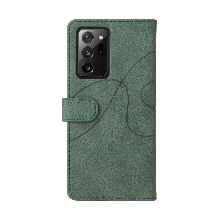 For Samsung Galaxy Note20 Ultra Dual-color Splicing Horizontal Flip PU Leather Case with Holder & Card Slots & Wallet