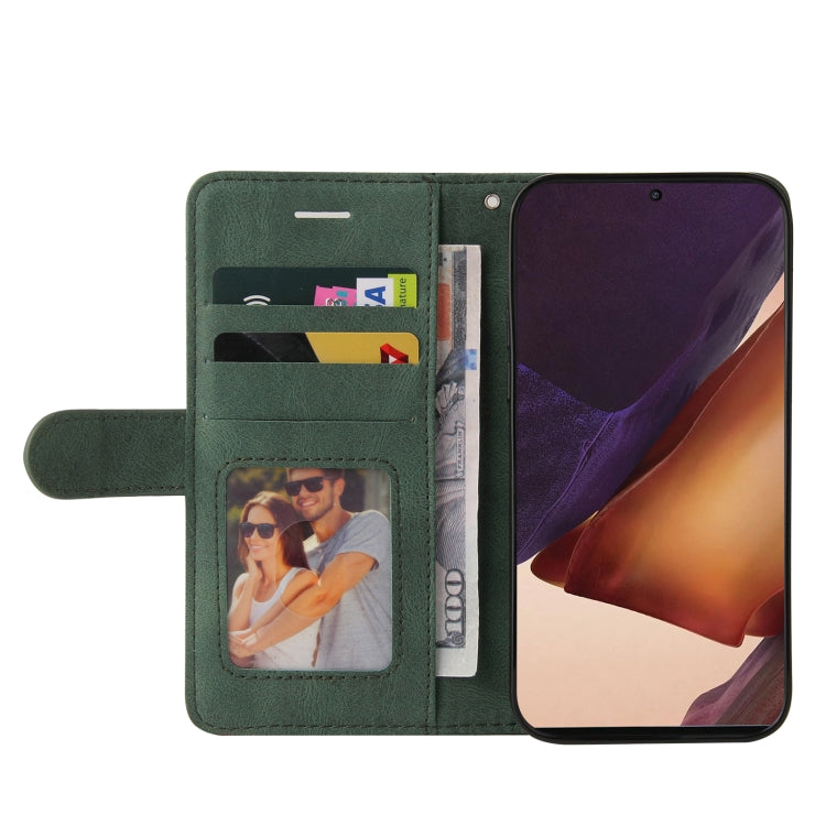 For Samsung Galaxy Note20 Ultra Dual-color Splicing Horizontal Flip PU Leather Case with Holder & Card Slots & Wallet