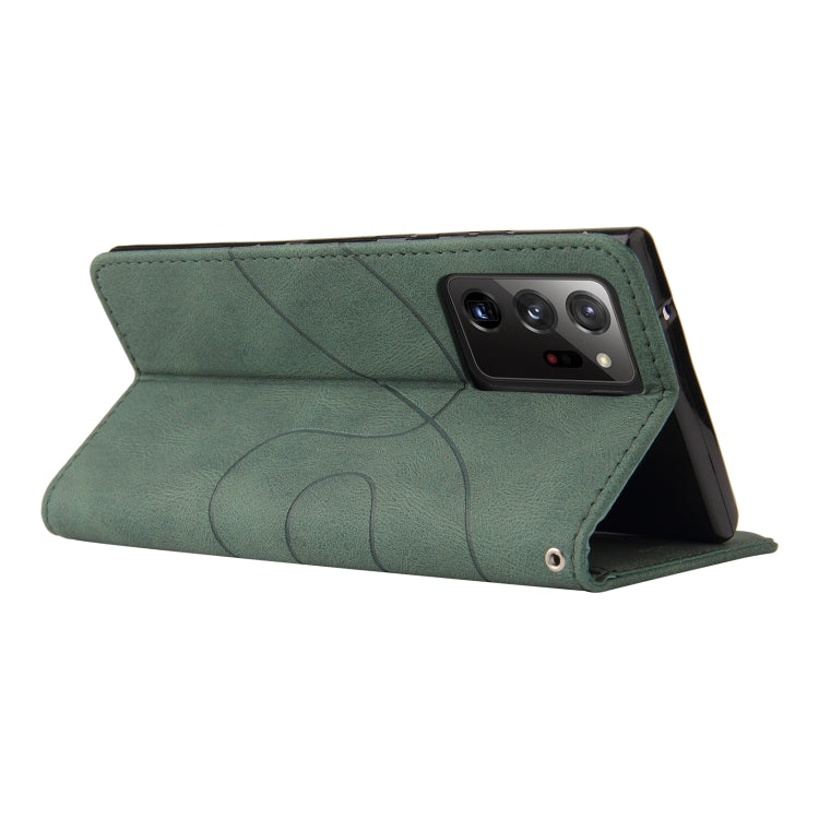 For Samsung Galaxy Note20 Ultra Dual-color Splicing Horizontal Flip PU Leather Case with Holder & Card Slots & Wallet