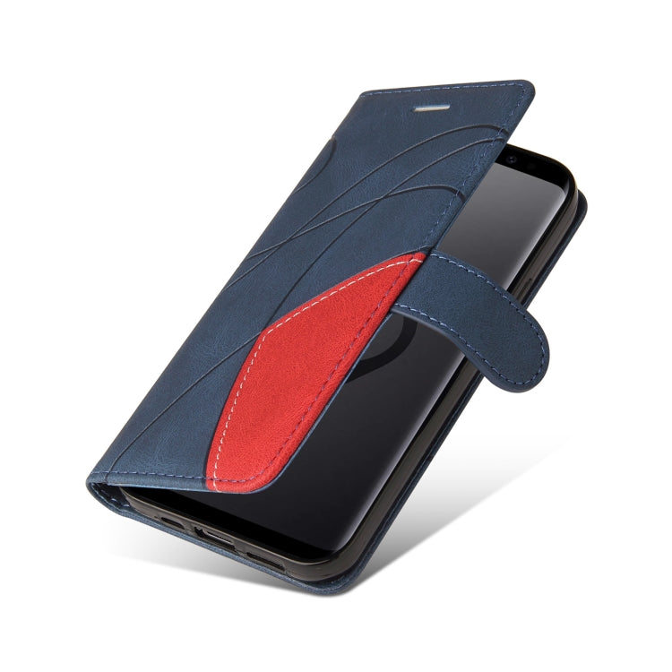 For Samsung Galaxy S9+ Dual-color Splicing Horizontal Flip PU Leather Case with Holder & Card Slots & Wallet