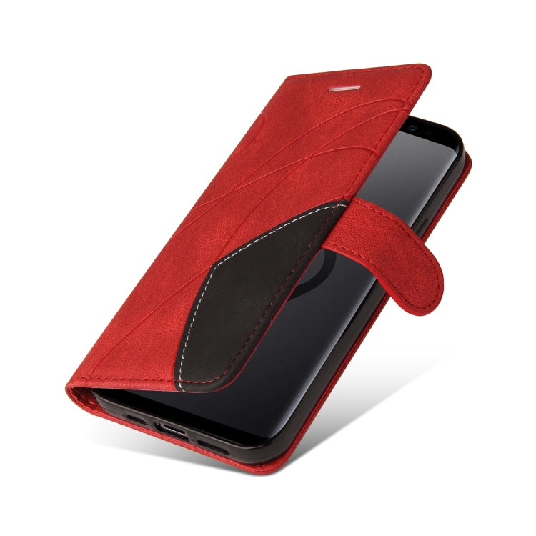 For Samsung Galaxy S9+ Dual-color Splicing Horizontal Flip PU Leather Case with Holder & Card Slots & Wallet