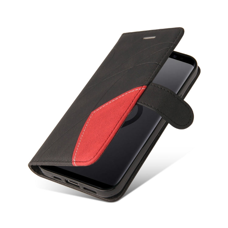 For Samsung Galaxy S9+ Dual-color Splicing Horizontal Flip PU Leather Case with Holder & Card Slots & Wallet