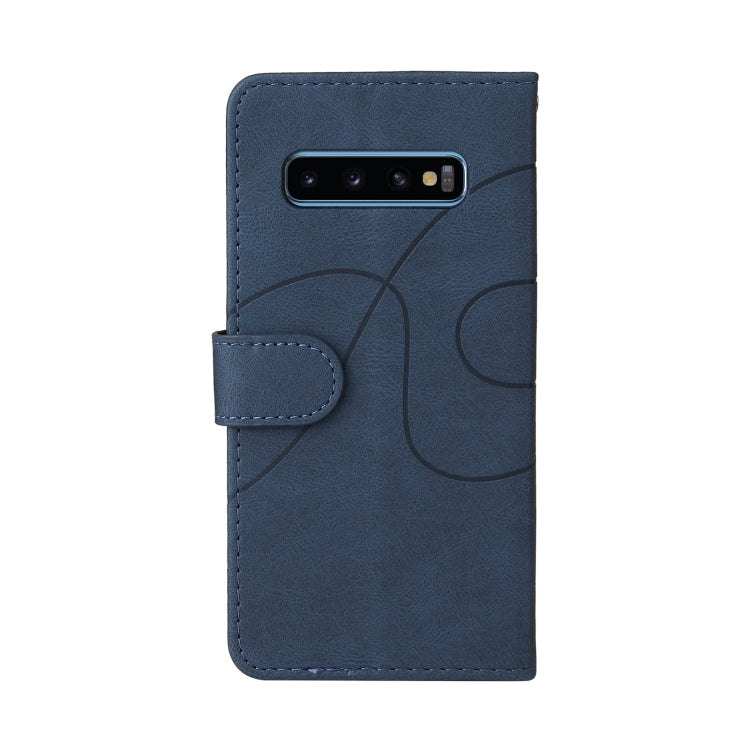 For Samsung Galaxy S10 Dual-color Splicing Horizontal Flip PU Leather Case with Holder & Card Slots & Wallet