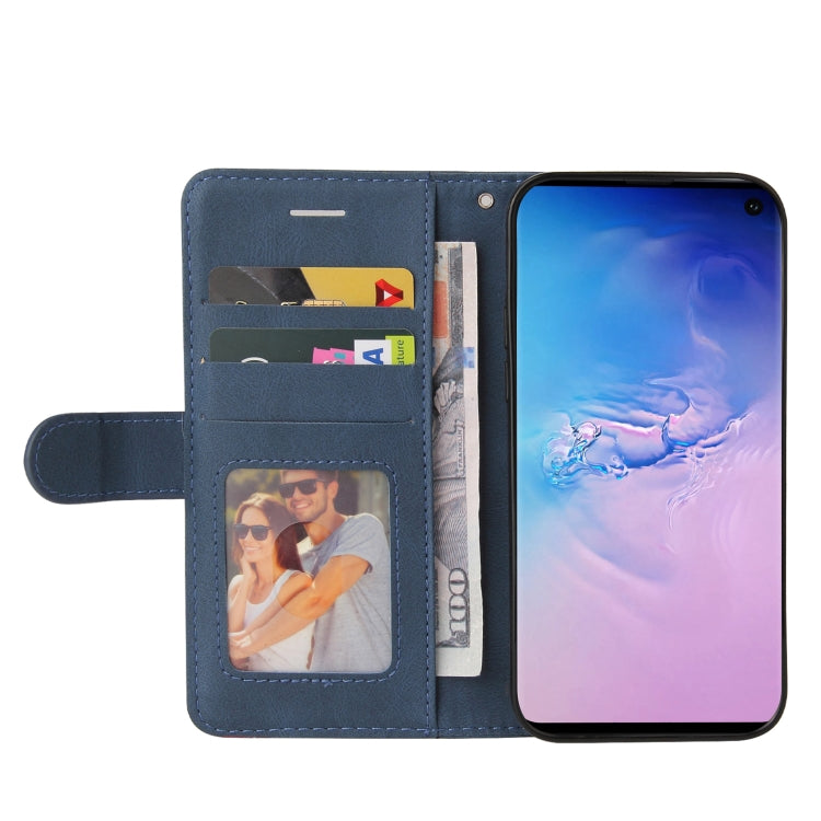 For Samsung Galaxy S10 Dual-color Splicing Horizontal Flip PU Leather Case with Holder & Card Slots & Wallet