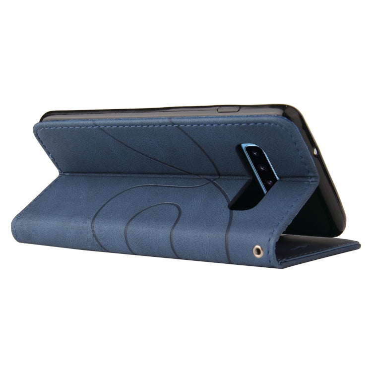For Samsung Galaxy S10 Dual-color Splicing Horizontal Flip PU Leather Case with Holder & Card Slots & Wallet