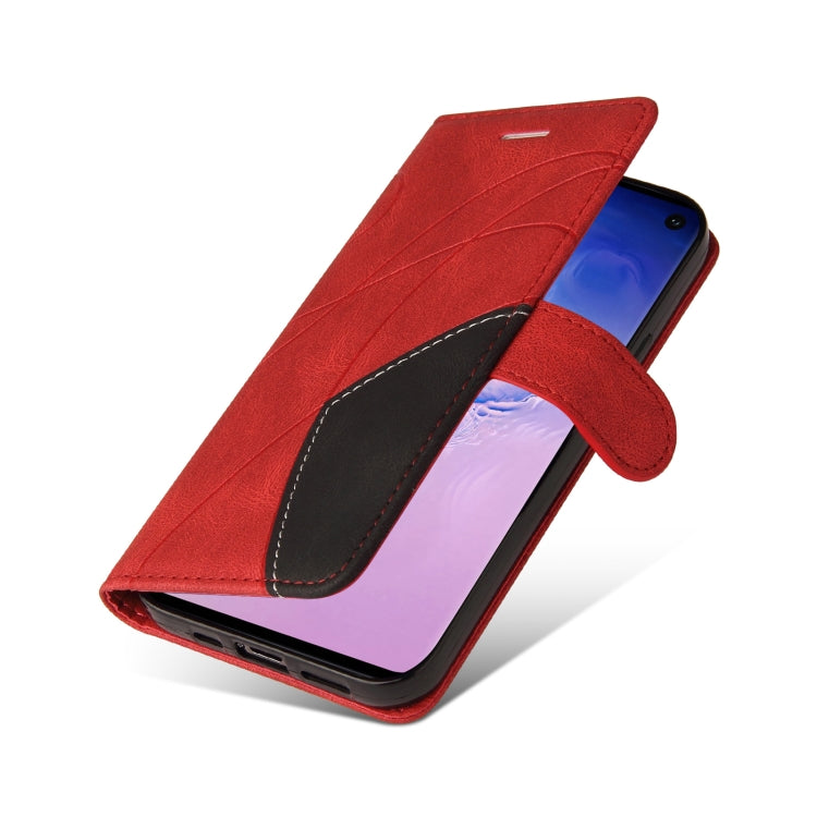 For Samsung Galaxy S10 Dual-color Splicing Horizontal Flip PU Leather Case with Holder & Card Slots & Wallet