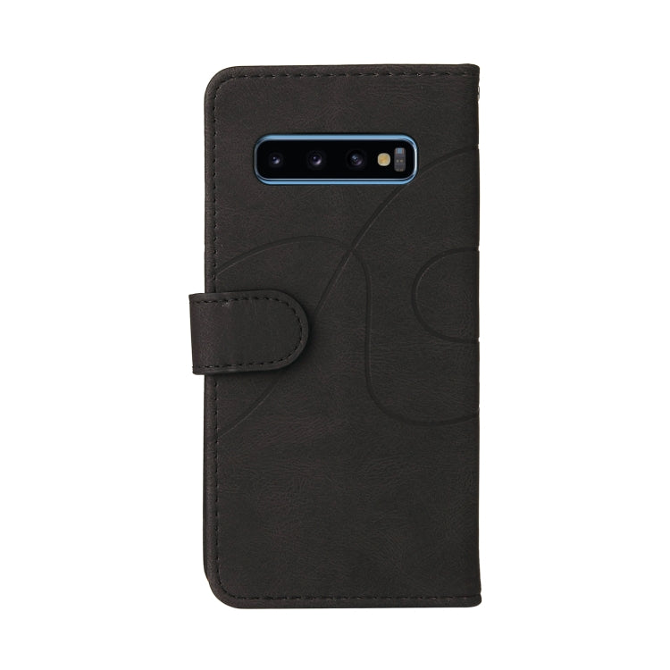 For Samsung Galaxy S10 Dual-color Splicing Horizontal Flip PU Leather Case with Holder & Card Slots & Wallet