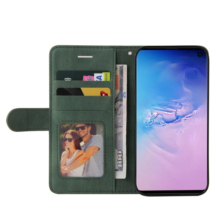 For Samsung Galaxy S10 Dual-color Splicing Horizontal Flip PU Leather Case with Holder & Card Slots & Wallet