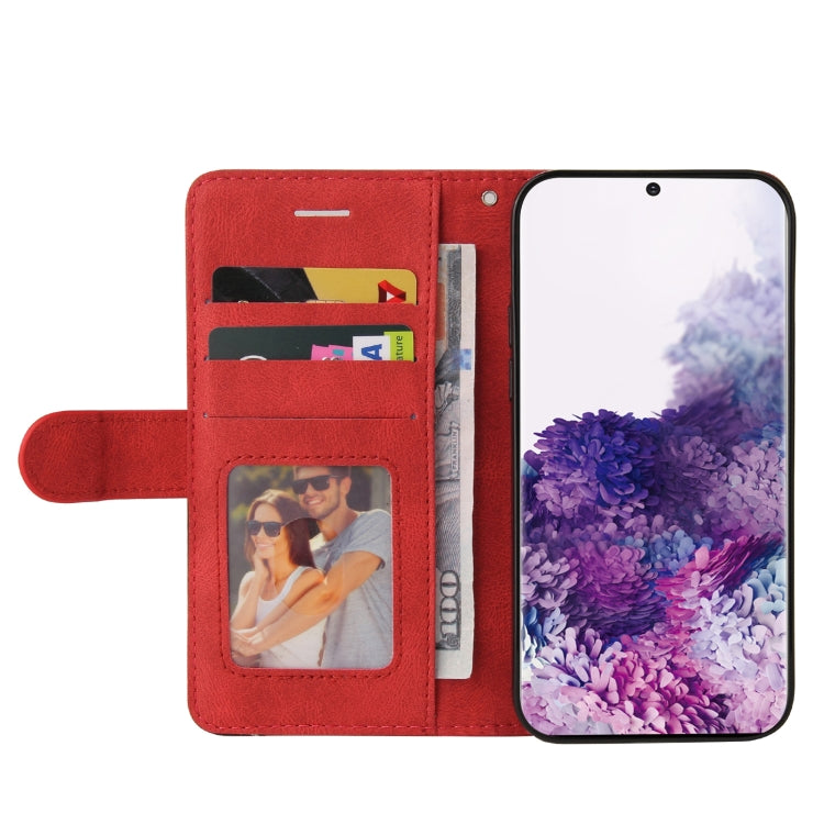 For Samsung Galaxy S20 Dual-color Splicing Horizontal Flip PU Leather Case with Holder & Card Slots & Wallet