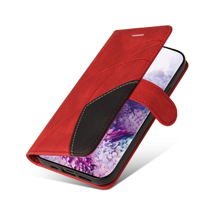 For Samsung Galaxy S20 Dual-color Splicing Horizontal Flip PU Leather Case with Holder & Card Slots & Wallet