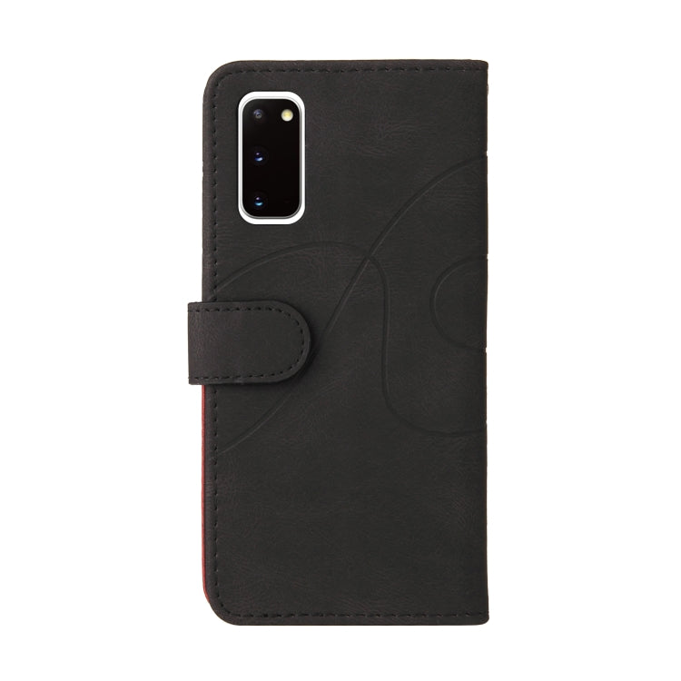 For Samsung Galaxy S20 Dual-color Splicing Horizontal Flip PU Leather Case with Holder & Card Slots & Wallet