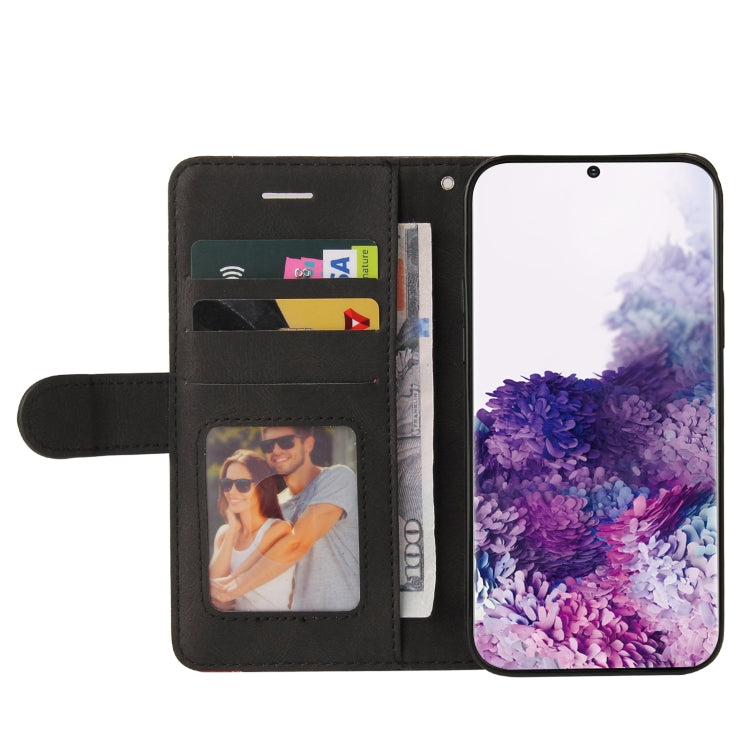 For Samsung Galaxy S20 Dual-color Splicing Horizontal Flip PU Leather Case with Holder & Card Slots & Wallet