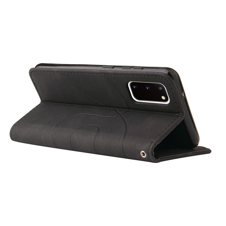 For Samsung Galaxy S20 Dual-color Splicing Horizontal Flip PU Leather Case with Holder & Card Slots & Wallet