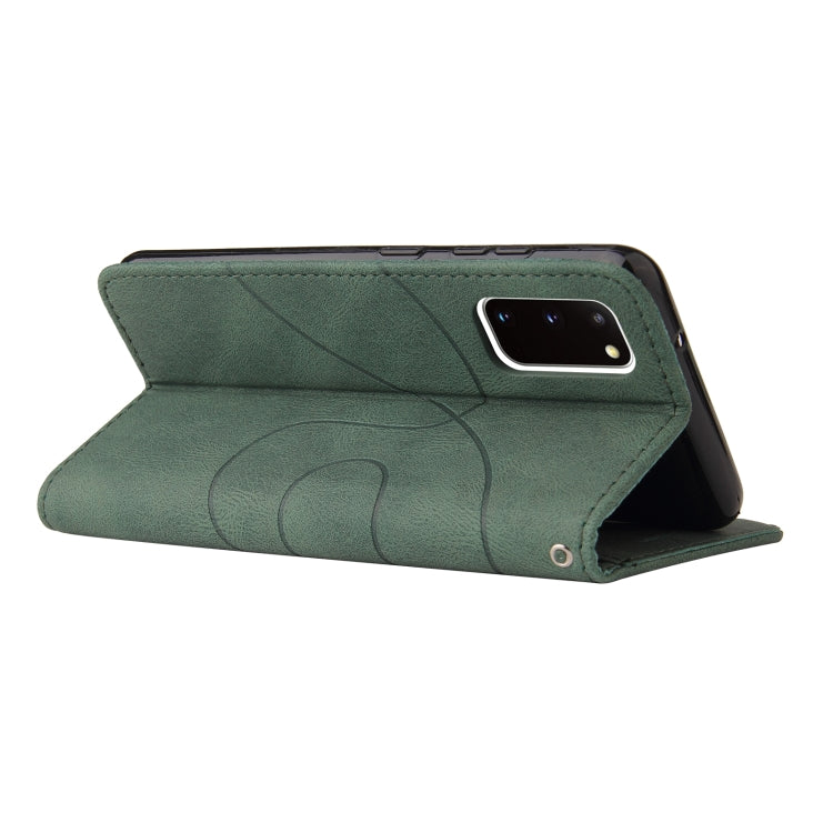 For Samsung Galaxy S20 Dual-color Splicing Horizontal Flip PU Leather Case with Holder & Card Slots & Wallet