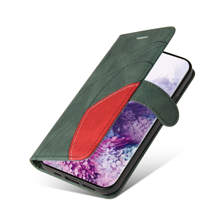 For Samsung Galaxy S20 Dual-color Splicing Horizontal Flip PU Leather Case with Holder & Card Slots & Wallet