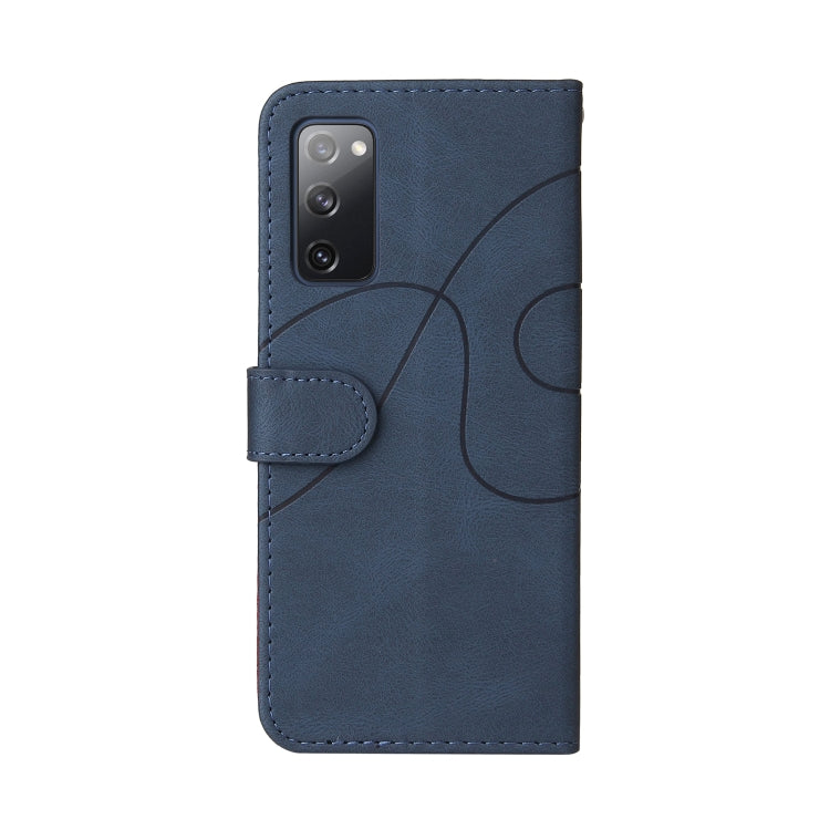 For Samsung Galaxy S20 FE 5G Dual-color Splicing Horizontal Flip PU Leather Case with Holder & Card Slots & Wallet
