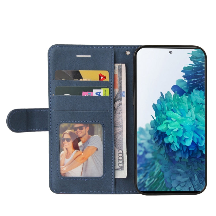 For Samsung Galaxy S20 FE 5G Dual-color Splicing Horizontal Flip PU Leather Case with Holder & Card Slots & Wallet