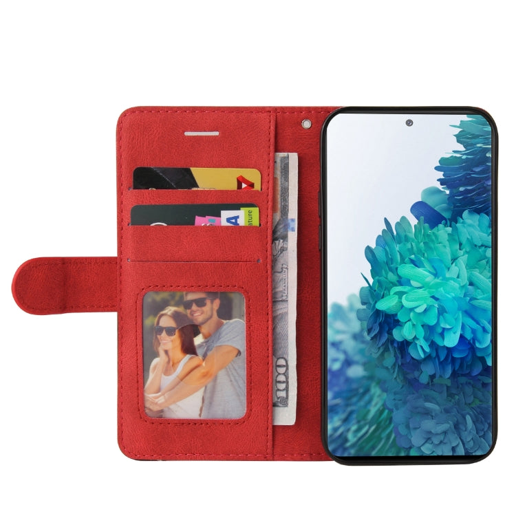 For Samsung Galaxy S20 FE 5G Dual-color Splicing Horizontal Flip PU Leather Case with Holder & Card Slots & Wallet