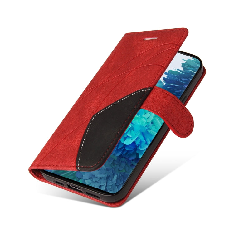 For Samsung Galaxy S20 FE 5G Dual-color Splicing Horizontal Flip PU Leather Case with Holder & Card Slots & Wallet