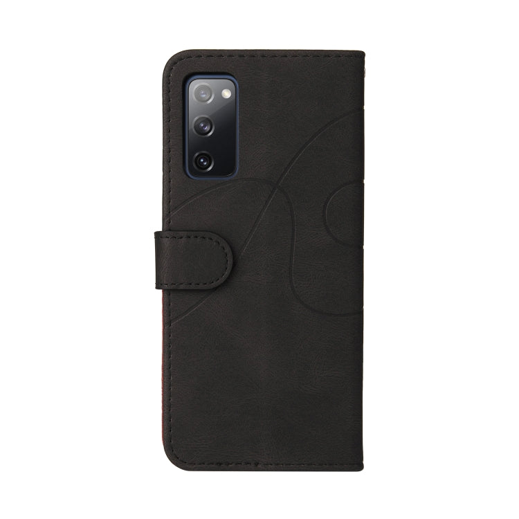 For Samsung Galaxy S20 FE 5G Dual-color Splicing Horizontal Flip PU Leather Case with Holder & Card Slots & Wallet