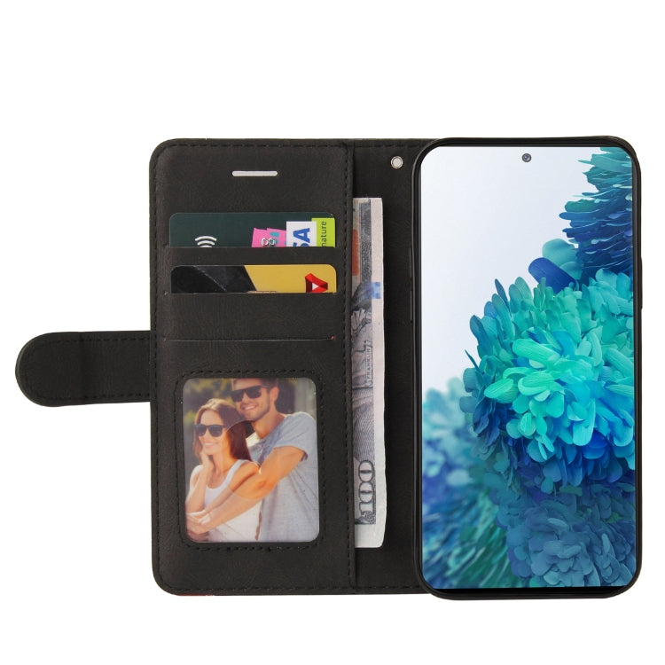 For Samsung Galaxy S20 FE 5G Dual-color Splicing Horizontal Flip PU Leather Case with Holder & Card Slots & Wallet
