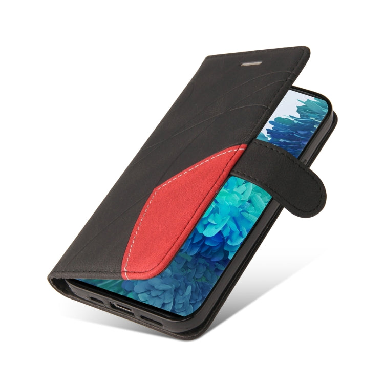 For Samsung Galaxy S20 FE 5G Dual-color Splicing Horizontal Flip PU Leather Case with Holder & Card Slots & Wallet