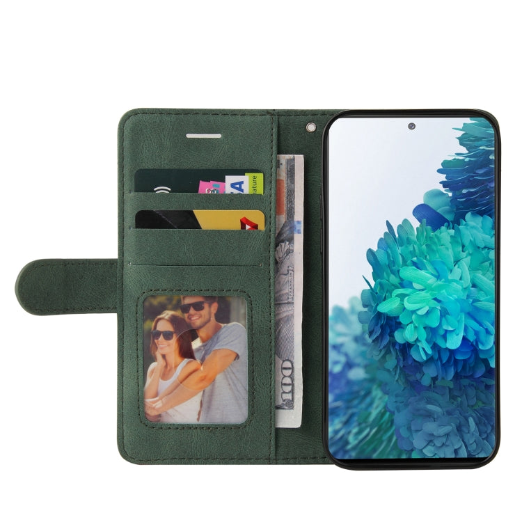 For Samsung Galaxy S20 FE 5G Dual-color Splicing Horizontal Flip PU Leather Case with Holder & Card Slots & Wallet
