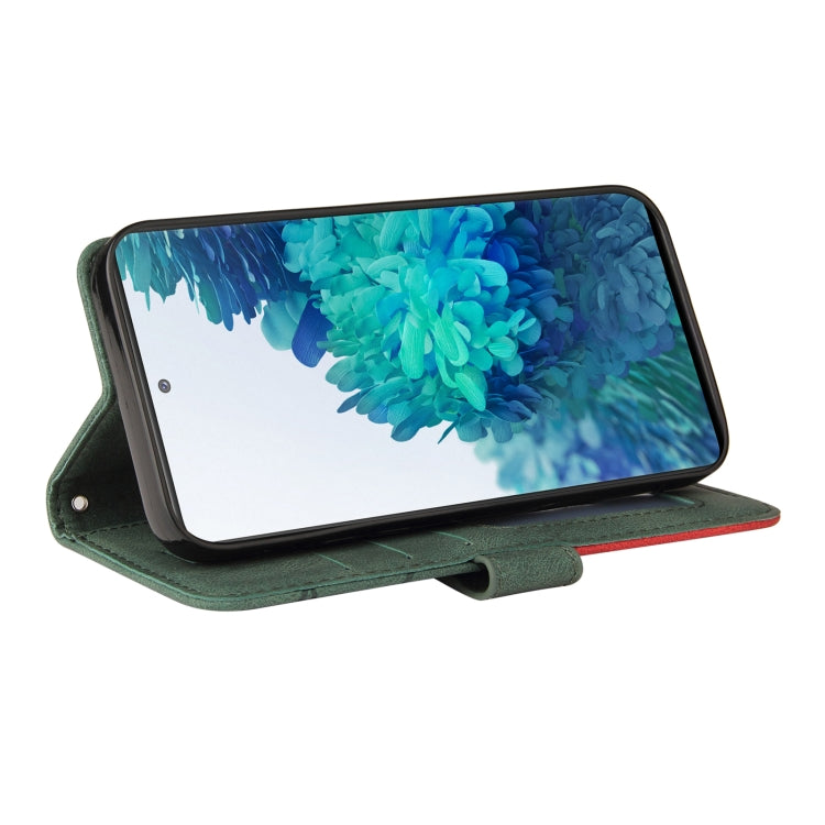 For Samsung Galaxy S20 FE 5G Dual-color Splicing Horizontal Flip PU Leather Case with Holder & Card Slots & Wallet