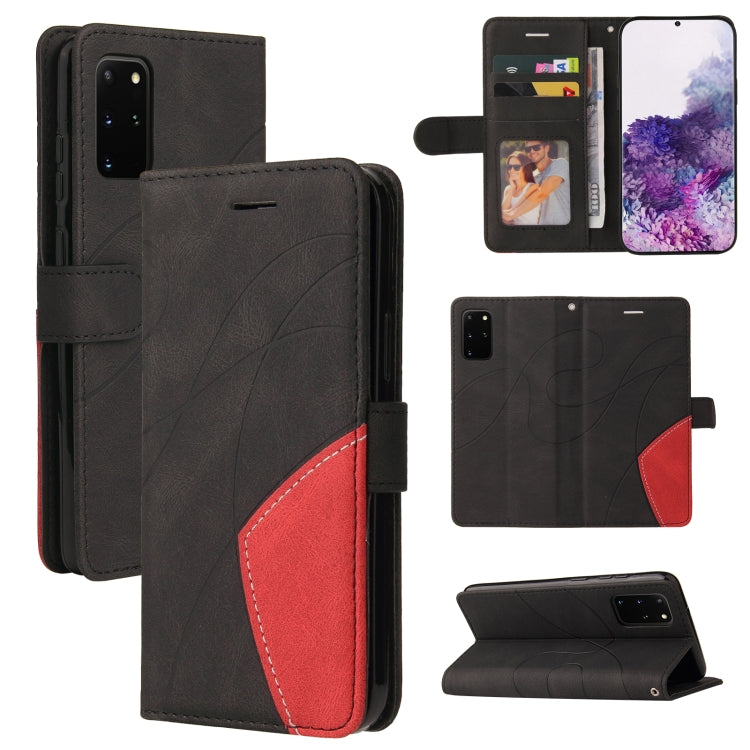 For Samsung Galaxy S20+ Dual-color Splicing Horizontal Flip PU Leather Case with Holder & Card Slots & Wallet