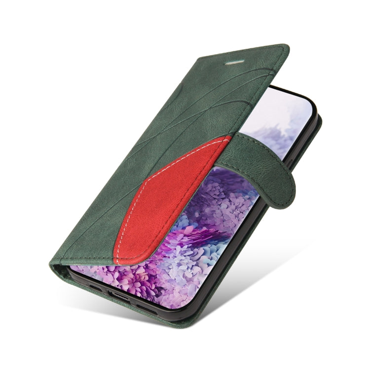 For Samsung Galaxy S20+ Dual-color Splicing Horizontal Flip PU Leather Case with Holder & Card Slots & Wallet