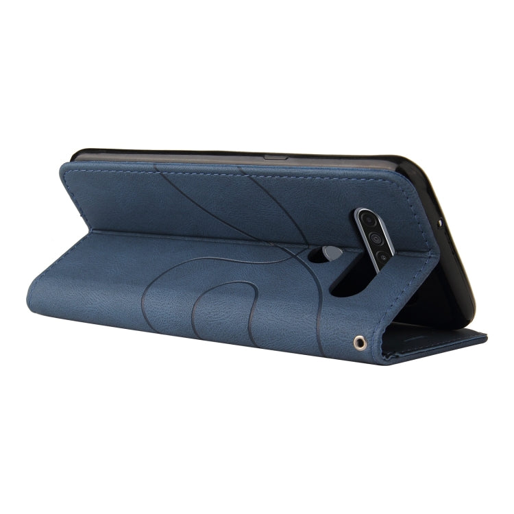 For LG K61 Dual-color Splicing Horizontal Flip PU Leather Case with Holder & Card Slots & Wallet