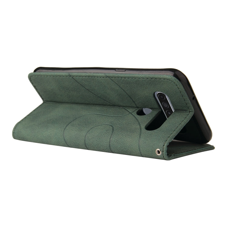 For LG K61 Dual-color Splicing Horizontal Flip PU Leather Case with Holder & Card Slots & Wallet