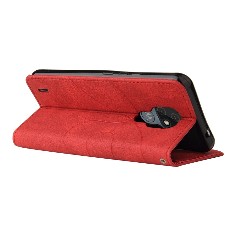 For Motorola Moto E7 Dual-color Splicing Horizontal Flip PU Leather Case with Holder & Card Slots & Wallet