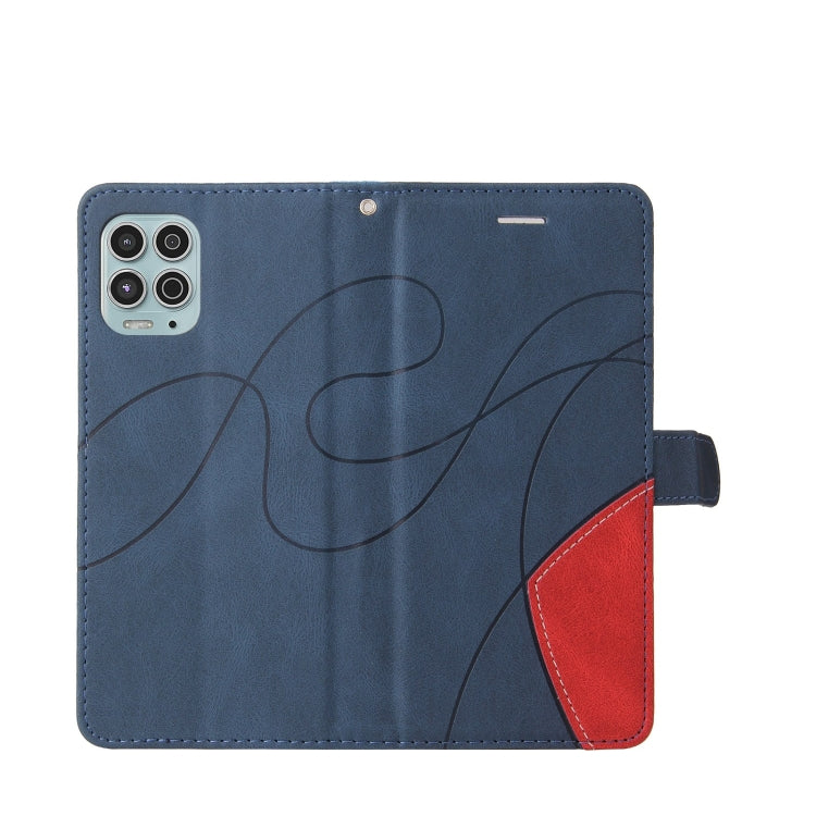 For Motorola Edge S / Moto G100 Dual-color Splicing Horizontal Flip PU Leather Case with Holder & Card Slots & Wallet