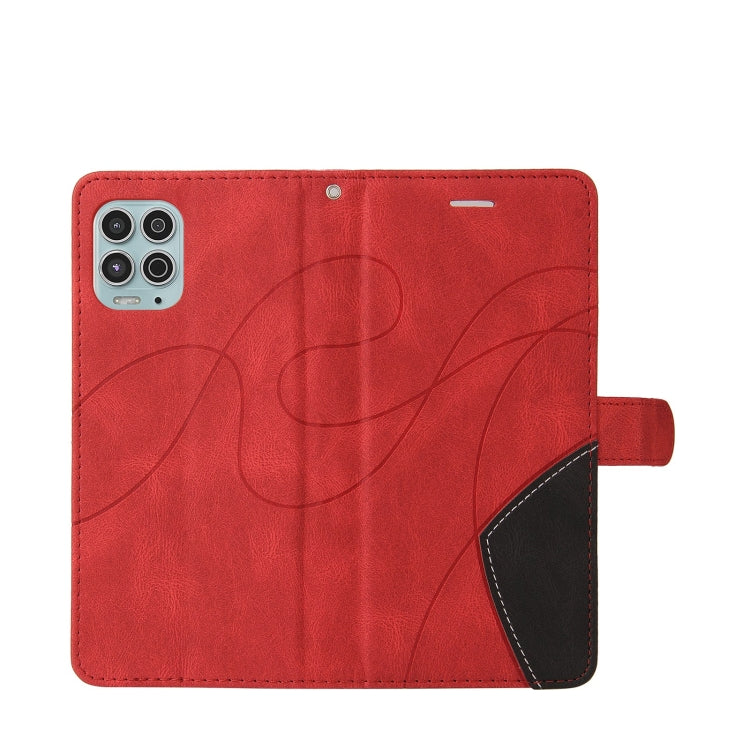 For Motorola Edge S / Moto G100 Dual-color Splicing Horizontal Flip PU Leather Case with Holder & Card Slots & Wallet