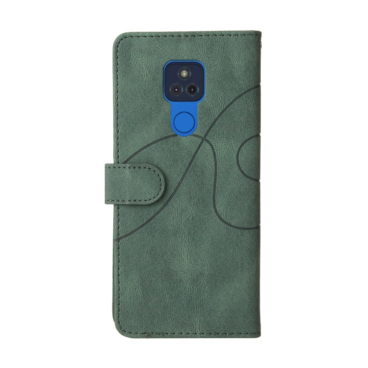 For Motorola Moto G Play 2021 Dual-color Splicing Horizontal Flip PU Leather Case with Holder & Card Slots & Wallet