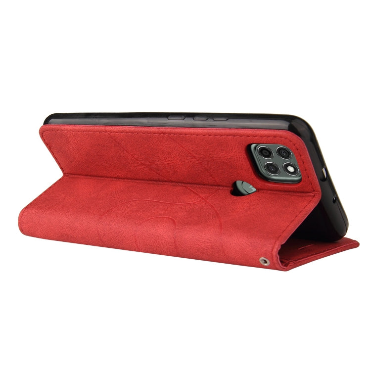 For Motorola Moto G9 Power Dual-color Splicing Horizontal Flip PU Leather Case with Holder & Card Slots & Wallet
