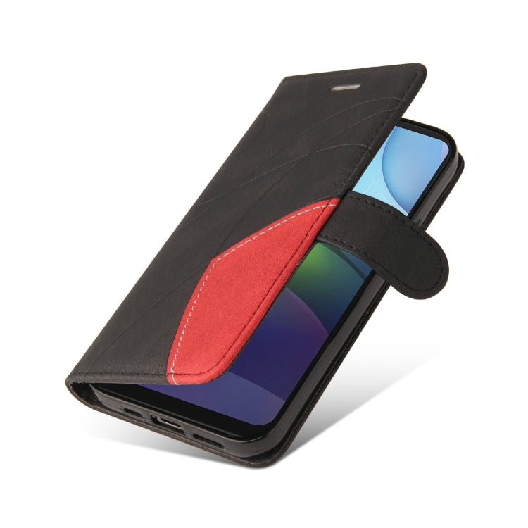 For Motorola Moto G9 Power Dual-color Splicing Horizontal Flip PU Leather Case with Holder & Card Slots & Wallet