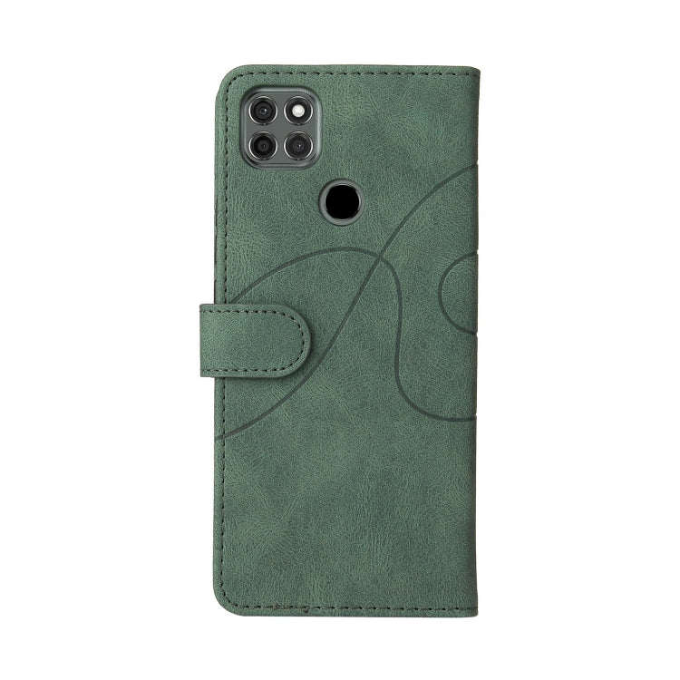 For Motorola Moto G9 Power Dual-color Splicing Horizontal Flip PU Leather Case with Holder & Card Slots & Wallet