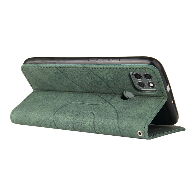 For Motorola Moto G9 Power Dual-color Splicing Horizontal Flip PU Leather Case with Holder & Card Slots & Wallet