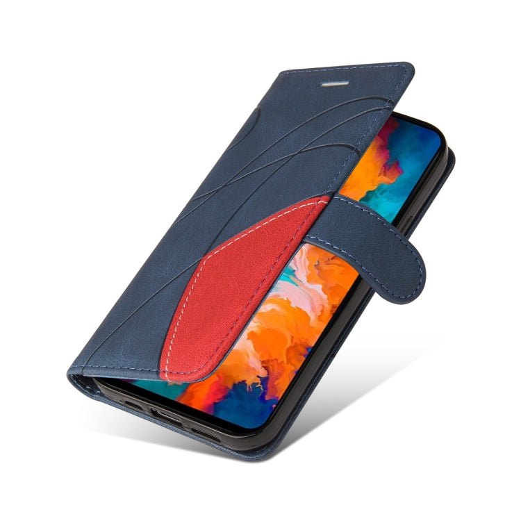 For Motorola Moto G50 Dual-color Splicing Horizontal Flip PU Leather Case with Holder & Card Slots & Wallet