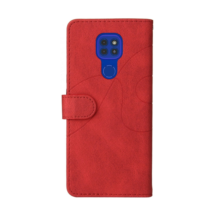 For Motorola Moto G9 Play Dual-color Splicing Horizontal Flip PU Leather Case with Holder & Card Slots & Wallet