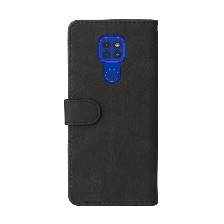 For Motorola Moto G9 Play Dual-color Splicing Horizontal Flip PU Leather Case with Holder & Card Slots & Wallet